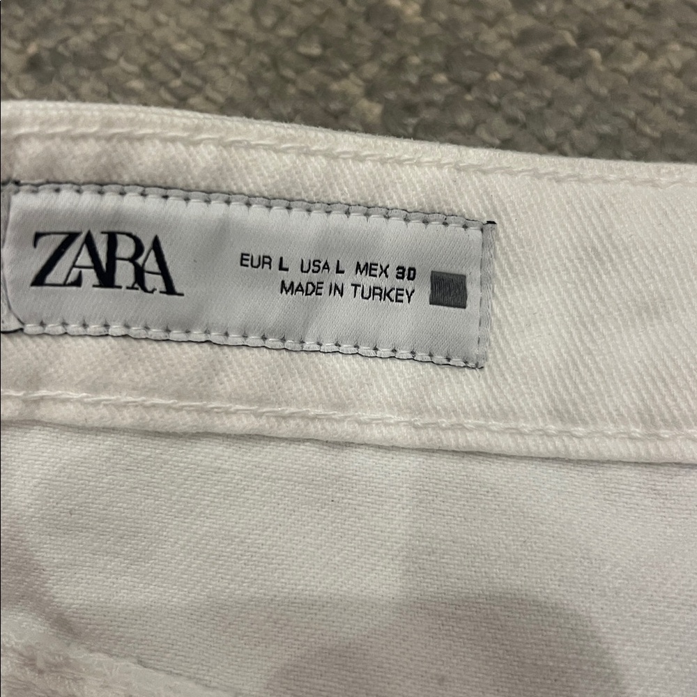 Zara Crisp White Skort, Denim - Picture 2 of 5
